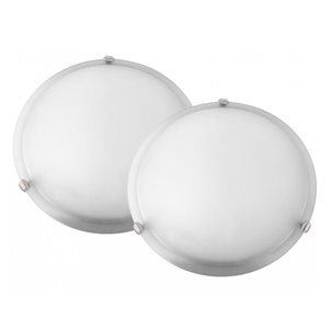 Whitfield Lighting 6-pack 5-in Stainless Steel Transitional LED Flush Mount Light