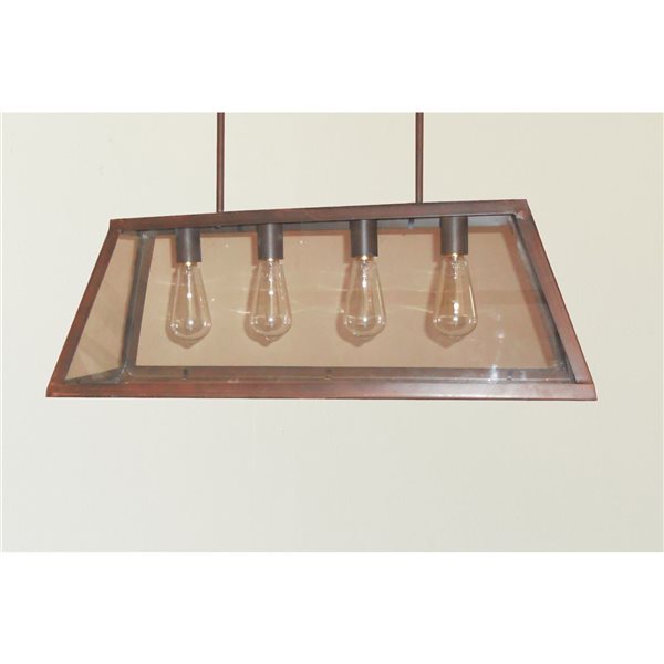 Whitfield Lighting Moira 4-Light Ebony Bronze Industrial Chandelier