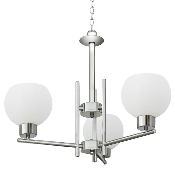 Whitfield Lighting Isla 3-Light Chrome Modern/Contemporary Chandelier