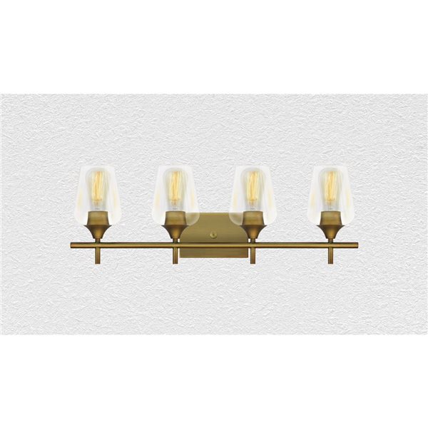 Whitfield Lighting Fauna 4-Light Gold Transitional Vanity Light