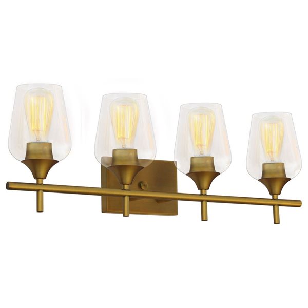 Whitfield Lighting Fauna 4-Light Gold Transitional Vanity Light