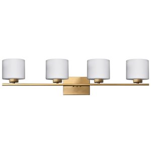 Whitfield Lighting Jaelyn 4-Light Gold Transitional Vanity Light