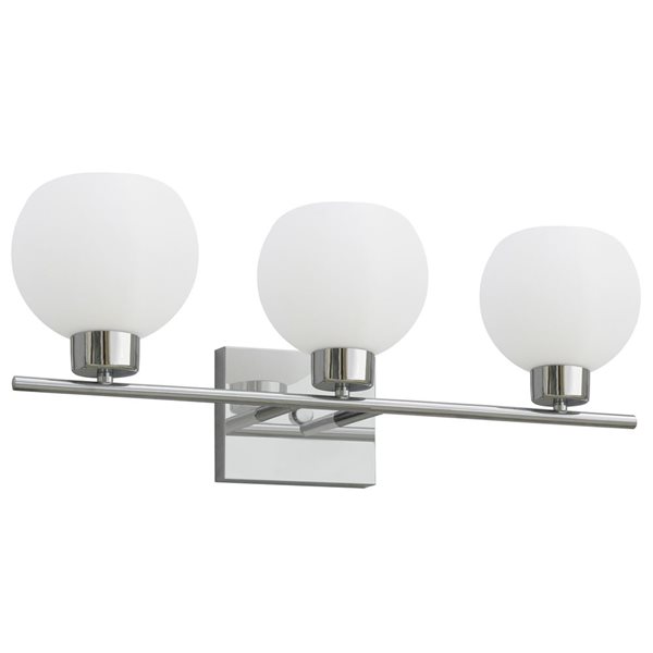 Whitfield Lighting Stuart 3-Light Chrome Modern/Contemporary Vanity Light