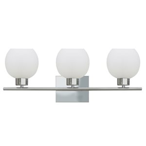 Whitfield Lighting Stuart 3-Light Chrome Modern/Contemporary Vanity Light