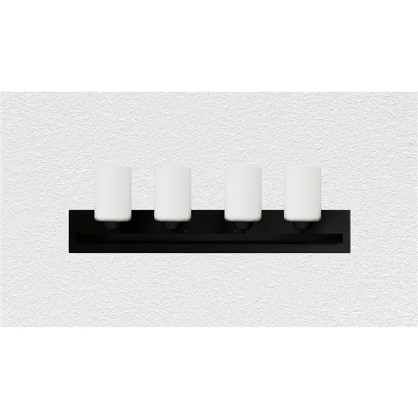 Whitfield Lighting Damara 4-Light Black Transitional Vanity Light