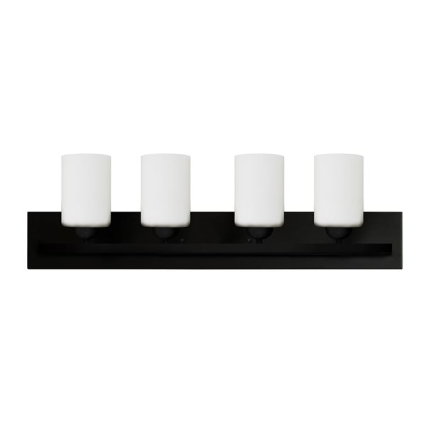 Whitfield Lighting Damara 4-Light Black Transitional Vanity Light