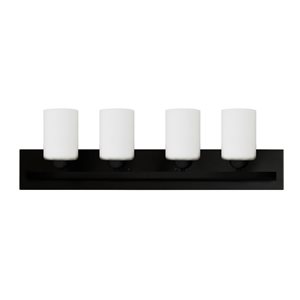 Whitfield Lighting Damara 4-Light Black Transitional Vanity Light