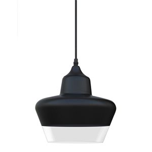 Whitfield Lighting Kinto Black Industrial Clear Glass Cone LED Mini Pendant Light