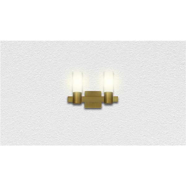 Whitfield Lighting Gwenith 2-Light Gold Transitional Vanity Light