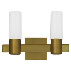 Whitfield Lighting Gwenith 2-Light Gold Transitional Vanity Light