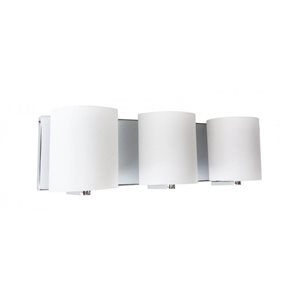 Whitfield Lighting Hudson 3-Light Chrome Modern/Contemporary Vanity Light