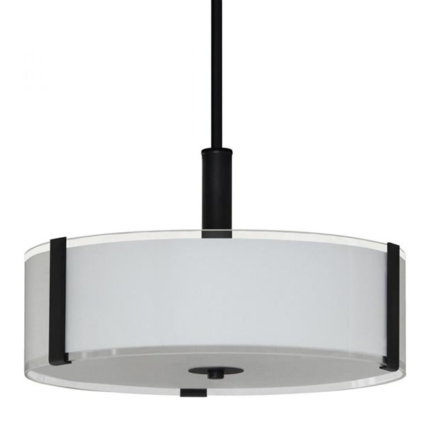 Whitfield Lighting Catherine 3-Light Black Modern/Contemporary Chandelier