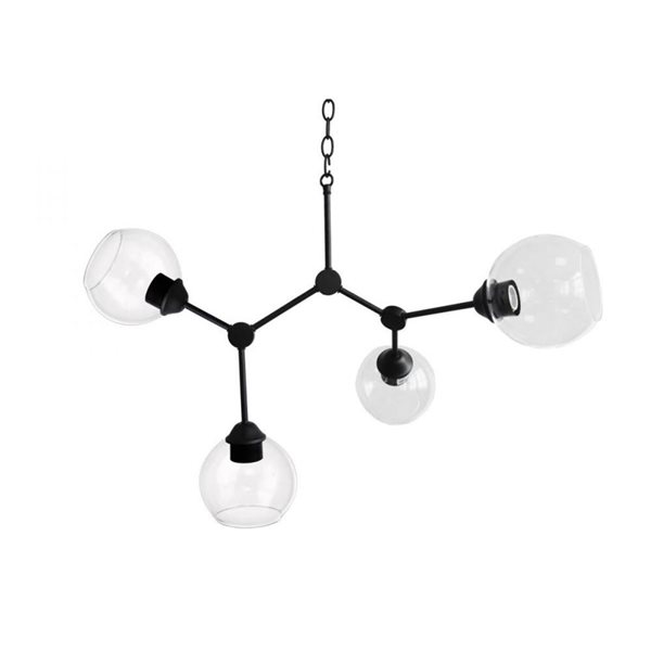 Whitfield Lighting Jane 4-Light Black Modern/Contemporary Chandelier