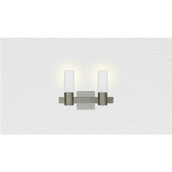 Whitfield Lighting Gwenith 2-Light Steel Transitional Vanity Light