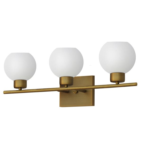 Whitfield Lighting Stuart 3-Light Gold Modern/Contemporary Vanity Light