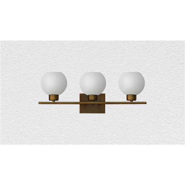 Whitfield Lighting Stuart 3-Light Gold Modern/Contemporary Vanity Light