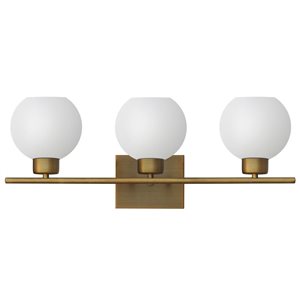 Whitfield Lighting Stuart 3-Light Gold Modern/Contemporary Vanity Light