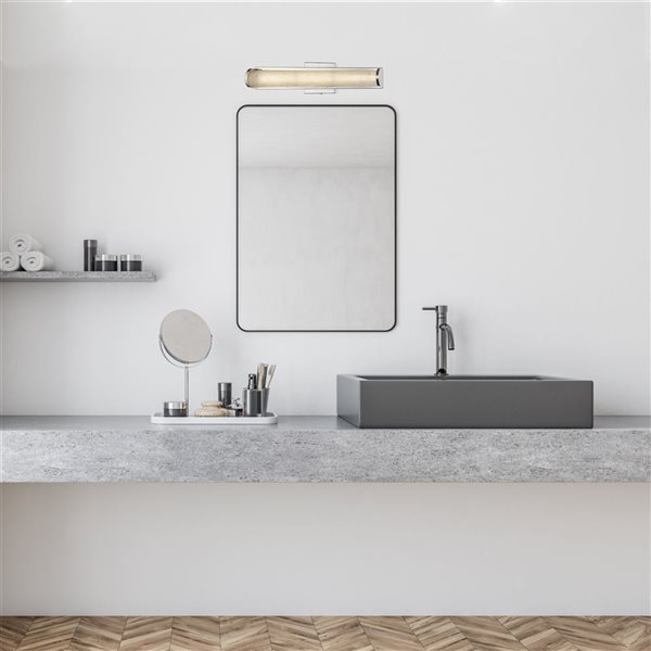 Whitfield Lighting Aleina 2-Light Chrome Modern/Contemporary Vanity Light