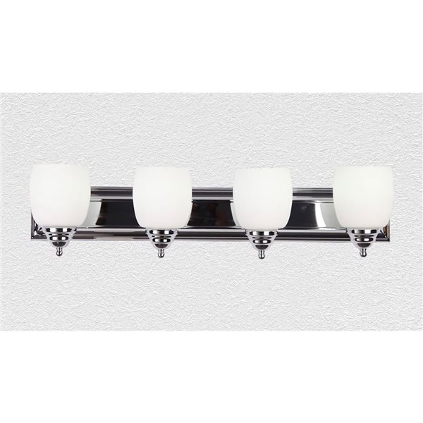 Whitfield Lighting Shantal 4-Light Chrome Transitional Vanity Light