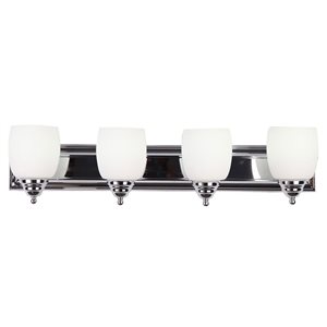 Whitfield Lighting Shantal 4-Light Chrome Transitional Vanity Light