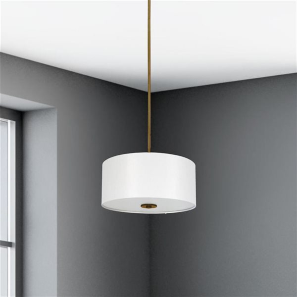 Whitfield Lighting Modena 3-Light Natural Gold Transitional Chandelier