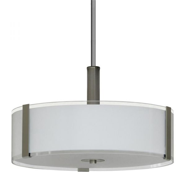 Lustre moderne/contemporain à 3 lumières Catherine en acier inoxydable de Whitfield Lighting