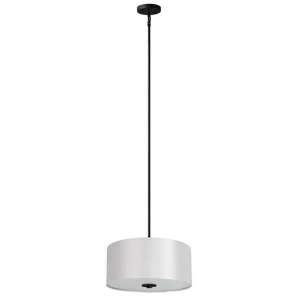 Whitfield Lighting Modena 3-Light Black Transitional Chandelier