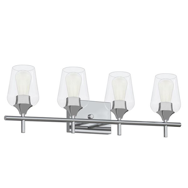 Whitfield Lighting Fauna 4-Light Chrome Transitional Vanity Light