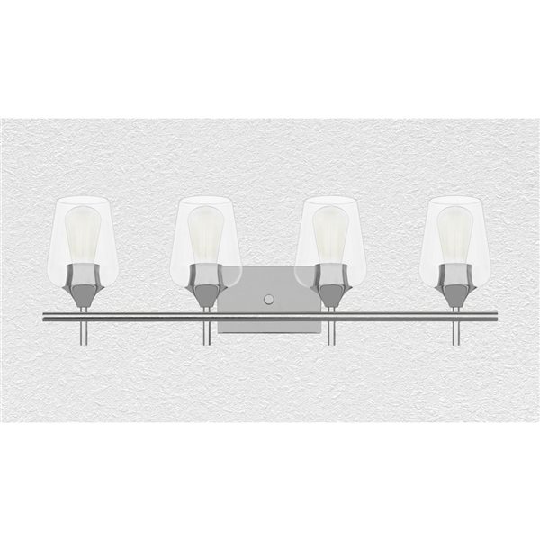 Whitfield Lighting Fauna 4-Light Chrome Transitional Vanity Light