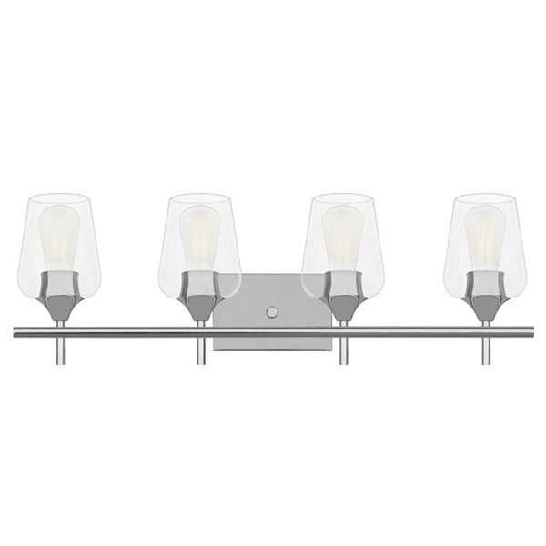 Whitfield Lighting Fauna 4-Light Chrome Transitional Vanity Light