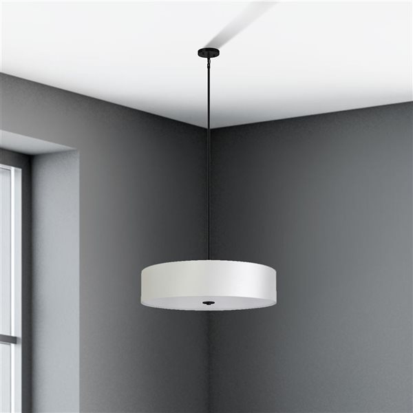 Lustre contemporain noir Modena à 5 lumières Whitfield Lighting