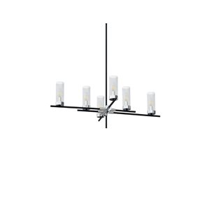 Whitfield Lighting Margaret 6-Light Black and Chrome Modern/Contemporary Chandelier