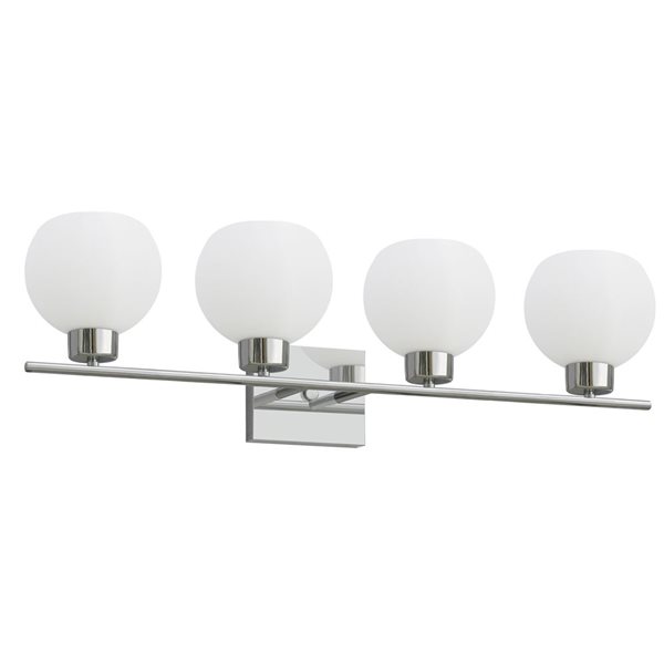 Whitfield Lighting Stuart 4-Light Chrome Modern/Contemporary Vanity Light