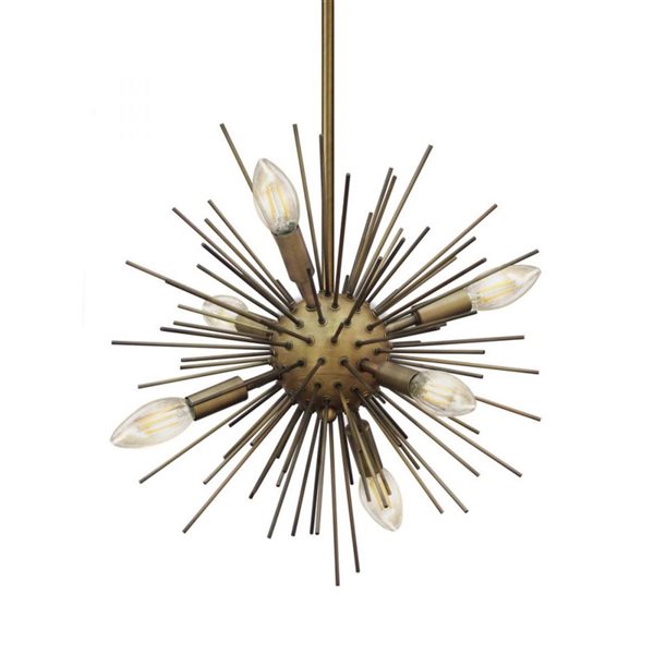 Whitfield Lighting Jennifer 6-Light Natural Gold Modern/Contemporary Chandelier