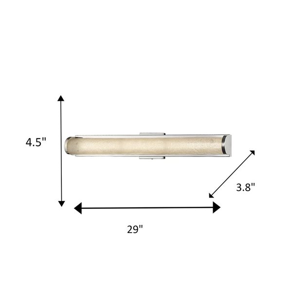 Éclairage de meuble-lavabo moderne/contemporain Aleina à 1 lumière chromée Whitfield Lighting