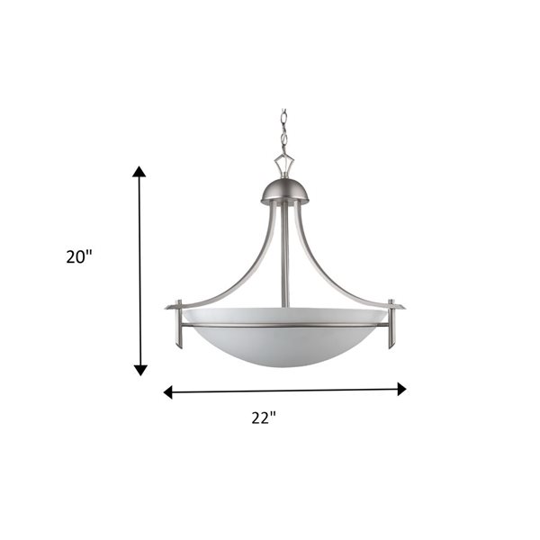 Lustre traditionnel en acier inoxydable Kelsey à 3 lumières Whitfield Lighting