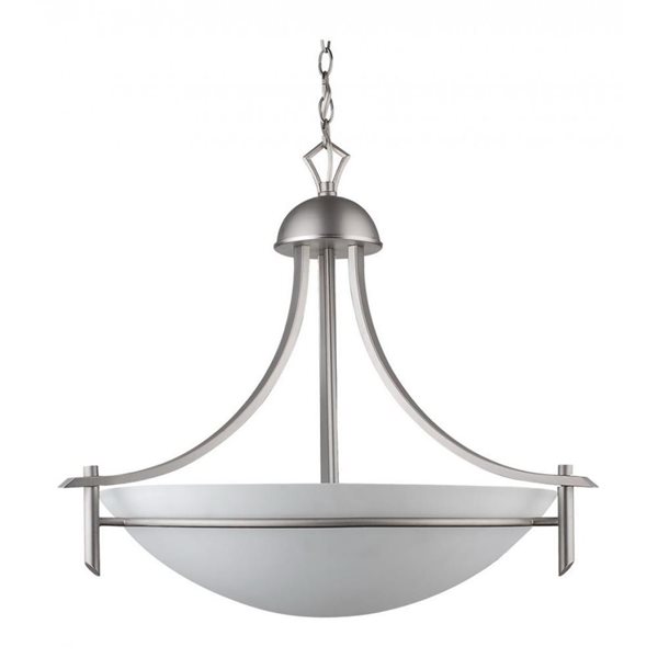 Whitfield Lighting Kelsey 3-Light Stainless Steel Traditional Chandelier