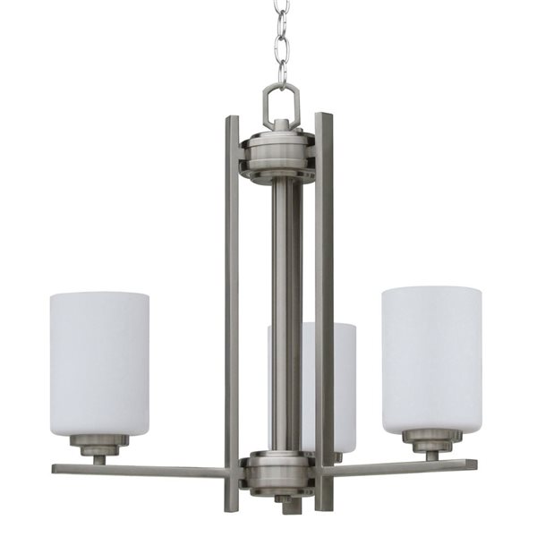 Whitfield Lighting Mitzy 3-Light Stainless Steel Modern/Contemporary Chandelier