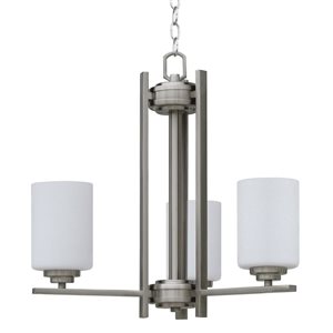 Lustre moderne/contemporain en acier inoxydable Mitzy à 3 lumières Whitfield Lighting