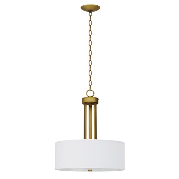 Whitfield Lighting Armella 3-Light Natural Gold Transitional Chandelier