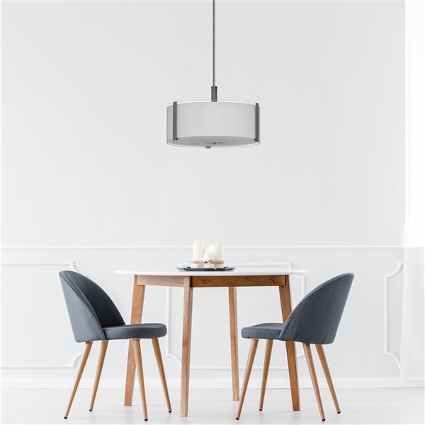 Lustre moderne/contemporain en acier inoxydable Catherine à 3 lumières Whitfield Lighting