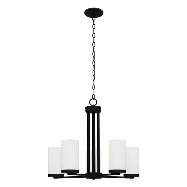 Whitfield Lighting Armella 5-Light Black Modern/Contemporary Chandelier