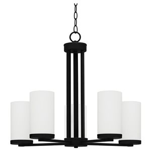 Whitfield Lighting Armella 5-Light Black Modern/Contemporary Chandelier