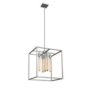 Lustre industriel en acier inoxydable Tracey à 5 lumières Whitfield Lighting