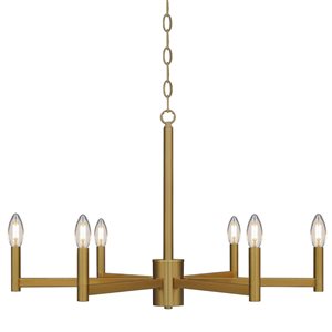 Whitfield Lighting Gwenith 6-Light Natural Gold Transitional Chandelier