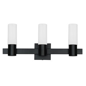 Whitfield Lighting Gwenith 3-Light Black Transitional Vanity Light