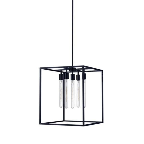 Whitfield Lighting Tracey 5-Light Black Industrial Chandelier