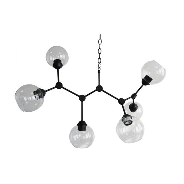 Whitfield Lighting Jane 6-Light Black Modern/Contemporary Chandelier