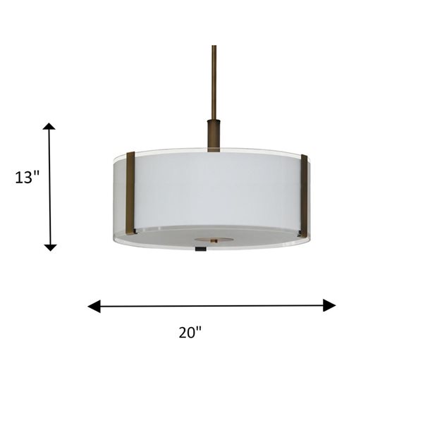 Whitfield Lighting Catherine 3-Light Natural Gold Modern/Contemporary Chandelier