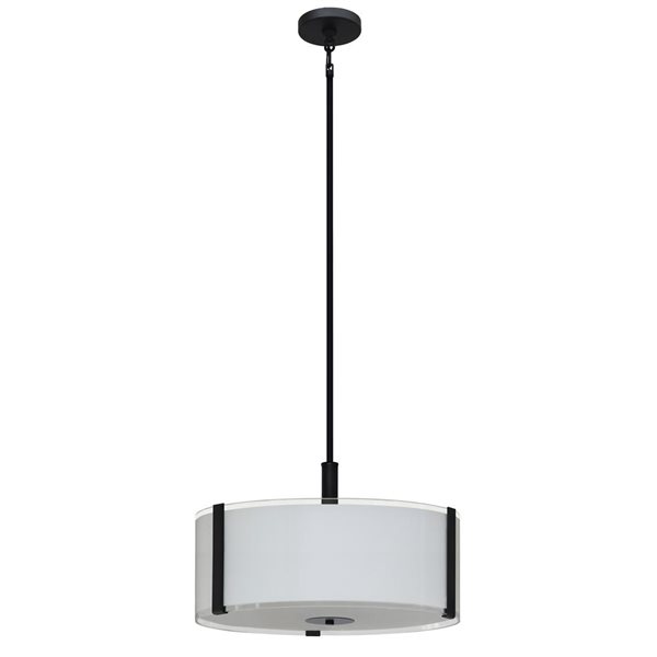 Whitfield Lighting Catherine 3-Light Black Modern/Contemporary Chandelier